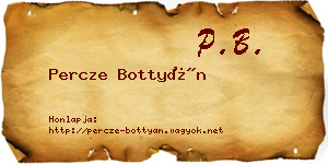 Percze Bottyán névjegykártya